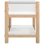 Tavolino da Letto Bianco 42x38x45 cm in Legno Multistrato Tavolino da Letto Bianco 42x38x45 cm in Legno Multistrato