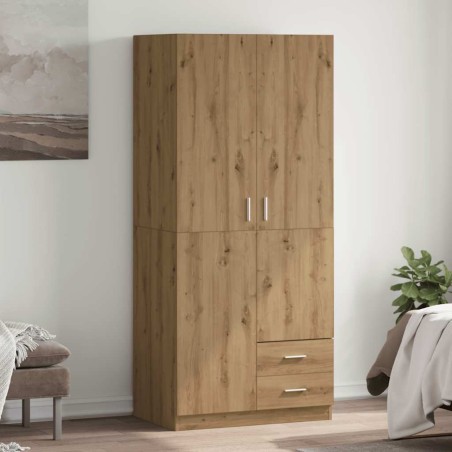 vidaXL Armadio Rovere Artigianale 80x52x180 cm in Legno Multistrato