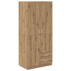 vidaXL Armadio Rovere Artigianale 80x52x180 cm in Legno Multistrato