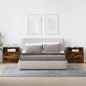 vidaXL Comodini con Cassetto 2 pz Rovere Fumo 51x31x47 cm