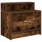 vidaXL Comodini con Cassetto 2 pz Rovere Fumo 51x31x47 cm