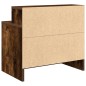 vidaXL Comodini con Cassetto 2 pz Rovere Fumo 51x31x47 cm