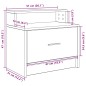 vidaXL Comodini con Cassetto 2 pz Rovere Fumo 51x31x47 cm