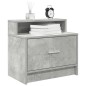 vidaXL Comodini con Cassetto 2 pz Grigio Cemento 51x31x47 cm