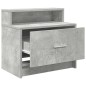 vidaXL Comodini con Cassetto 2 pz Grigio Cemento 51x31x47 cm