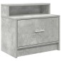 vidaXL Comodini con Cassetto 2 pz Grigio Cemento 51x31x47 cm