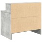 vidaXL Comodini con Cassetto 2 pz Grigio Cemento 51x31x47 cm