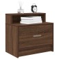 vidaXL Comodino con Cassetto Rovere Marrone 51x31x47 cm vidaXL Comodino con Cassetto Rovere Marrone 51x31x47 cm