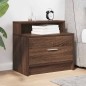 vidaXL Comodino con Cassetto Rovere Marrone 51x31x47 cm vidaXL Comodino con Cassetto Rovere Marrone 51x31x47 cm