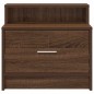 vidaXL Comodino con Cassetto Rovere Marrone 51x31x47 cm vidaXL Comodino con Cassetto Rovere Marrone 51x31x47 cm