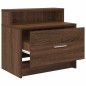 vidaXL Comodino con Cassetto Rovere Marrone 51x31x47 cm vidaXL Comodino con Cassetto Rovere Marrone 51x31x47 cm