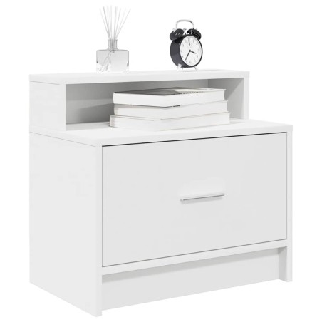 vidaXL Comodino con Cassetto Bianco 51x31x47 cm