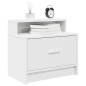 vidaXL Comodino con Cassetto Bianco 51x31x47 cm vidaXL Comodino con Cassetto Bianco 51x31x47 cm