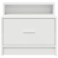 vidaXL Comodino con Cassetto Bianco 51x31x47 cm vidaXL Comodino con Cassetto Bianco 51x31x47 cm