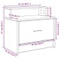 vidaXL Comodino con Cassetto Bianco 51x31x47 cm vidaXL Comodino con Cassetto Bianco 51x31x47 cm