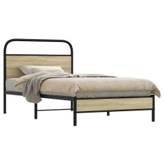 vidaXL Giroletto senza Materasso Rovere Sonoma 100x190cm in Truciolato