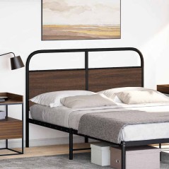 vidaXL Testiera Rovere Marrone 140 cm in Acciaio e Truciolato