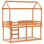 vidaXL Letto a Castello con Tetto Cera 80x200 cm Legno Massello Pino