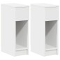 vidaXL Comodini con Cassetto 2 pz Bianco 20x36x60 cm vidaXL Comodini con Cassetto 2 pz Bianco 20x36x60 cm