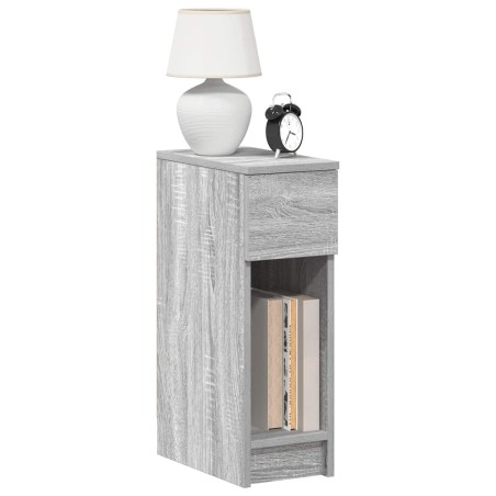 vidaXL Comodino con Cassetto Grigio Sonoma 20x36x60 cm