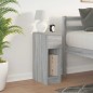vidaXL Comodino con Cassetto Grigio Sonoma 20x36x60 cm vidaXL Comodino con Cassetto Grigio Sonoma 20x36x60 cm