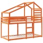 vidaXL Letto a Castello con Tetto Cera 80x200 cm Legno Massello Pino