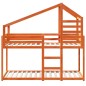 vidaXL Letto a Castello con Tetto Cera 80x200 cm Legno Massello Pino