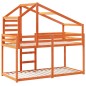 vidaXL Letto a Castello con Tetto Cera 80x200 cm Legno Massello Pino