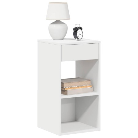 vidaXL Comodino con Cassetto Bianco 35x34x66,5 cm