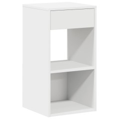vidaXL Comodino con Cassetto Bianco 35x34x66,5 cm
