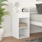 vidaXL Comodino con Cassetto Bianco 35x34x66,5 cm vidaXL Comodino con Cassetto Bianco 35x34x66,5 cm