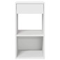 vidaXL Comodino con Cassetto Bianco 35x34x66,5 cm vidaXL Comodino con Cassetto Bianco 35x34x66,5 cm