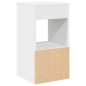 vidaXL Comodino con Cassetto Bianco 35x34x66,5 cm vidaXL Comodino con Cassetto Bianco 35x34x66,5 cm