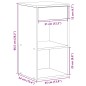vidaXL Comodino con Cassetto Bianco 35x34x66,5 cm vidaXL Comodino con Cassetto Bianco 35x34x66,5 cm
