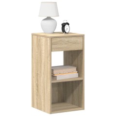 vidaXL Comodini con Cassetto 2 pz Rovere Sonoma 35x34x66,5 cm