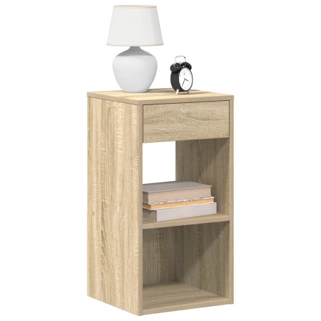 vidaXL Comodini con Cassetto 2 pz Rovere Sonoma 35x34x66,5 cm