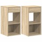 vidaXL Comodini con Cassetto 2 pz Rovere Sonoma 35x34x66,5 cm vidaXL Comodini con Cassetto 2 pz Rovere Sonoma 35x34x66,5 cm