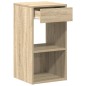 vidaXL Comodini con Cassetto 2 pz Rovere Sonoma 35x34x66,5 cm vidaXL Comodini con Cassetto 2 pz Rovere Sonoma 35x34x66,5 cm