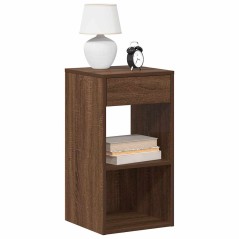 vidaXL Comodini con Cassetto 2 pz Rovere Marrone 35x34x66,5 cm