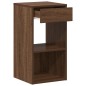 vidaXL Comodini con Cassetto 2 pz Rovere Marrone 35x34x66,5 cm vidaXL Comodini con Cassetto 2 pz Rovere Marrone 35x34x66,5 cm