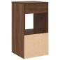 vidaXL Comodini con Cassetto 2 pz Rovere Marrone 35x34x66,5 cm vidaXL Comodini con Cassetto 2 pz Rovere Marrone 35x34x66,5 cm
