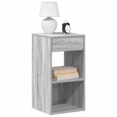 vidaXL Comodini con Cassetto 2 pz Grigio Sonoma 35x34x66,5 cm