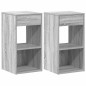 vidaXL Comodini con Cassetto 2 pz Grigio Sonoma 35x34x66,5 cm vidaXL Comodini con Cassetto 2 pz Grigio Sonoma 35x34x66,5 cm