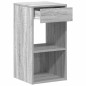 vidaXL Comodini con Cassetto 2 pz Grigio Sonoma 35x34x66,5 cm vidaXL Comodini con Cassetto 2 pz Grigio Sonoma 35x34x66,5 cm