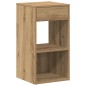 vidaXL Comodini con Cassetto 2 pz Rovere Artigianale 35x34x66,5 cm