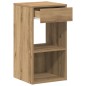 vidaXL Comodini con Cassetto 2 pz Rovere Artigianale 35x34x66,5 cm