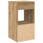 vidaXL Comodini con Cassetto 2 pz Rovere Artigianale 35x34x66,5 cm