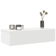 vidaXL Scaffale a Parete con Cassetti Bianco 60x26,5x15 cm Truciolato