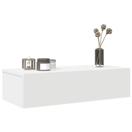 vidaXL Scaffale a Parete con Cassetti Bianco 60x26,5x15 cm Truciolato