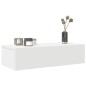 vidaXL Scaffale a Parete con Cassetti Bianco 60x26,5x15 cm Truciolato vidaXL Scaffale a Parete con Cassetti Bianco 60x26,5x15 cm Truciolato
